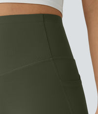 Halara UltraSculpt™ High Waisted Butt Lifting Tummy Control Pocket Shaping Workout Leggings - Deep Woodland Green