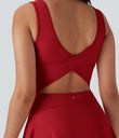 SoftlyZero™ Airy U Neck 2-in-1 Pocket Mini Cool Touch Dance Active Dress - Salsa