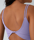 SoftlyZero™ Plush Double Straps 2-Piece Pocket Slip Dance Active Dress A-D Cups - Lavender