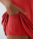 SoftlyZero™ Plush Double Straps 2-Piece Pocket Slip Dance Active Dress A-D Cups - Poinsettia