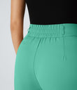Halara Flex™ High Waisted Zipper Pocket Shirred Straight Leg Work Pants - Spearmint