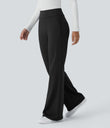 Halara Flex™ DayStretch Mid Rise Side Zipper Pocket Work Flare Pants - Black