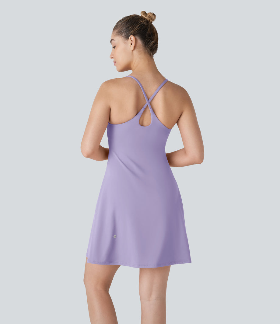 SoftlyZero™ Plush Backless Active Dress-Longer Length-Easy Peezy Edition - Lavender