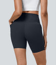 Halara UltraSculpt™ High Waisted Tummy Control Pocket Shaping Training Biker Shorts 7'' - Carbon