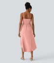 Breezeful™ High Low 2-Piece Pocket Flowy Midi Quick Dry Casual Dress - Blossom