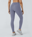 Patitoff™ 2.0 Pet Hair Resistant High Waisted Crossover Side Pocket Yoga Leggings - Smoke Purple Blue