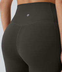 Halara UltraSculpt™ High Waisted Tummy Control Pocket Shaping Training Capri Leggings - Hazelnut Black