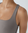 SoftlyZero™ Airy Square Neck Backless Crisscross Cropped Cool Touch Yoga Tank Top-UPF50+ - Gull