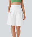 SoftlyZero™ Airy High Waisted Pockets Cool Touch Yoga Bermuda Shorts - White