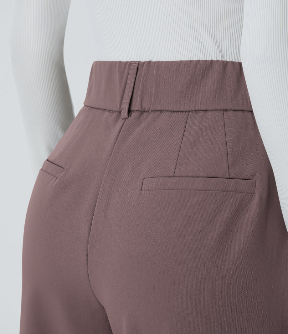 Halara Flex™ High Waisted Pocket Solid Work Tapered Pants - Roselle Purple