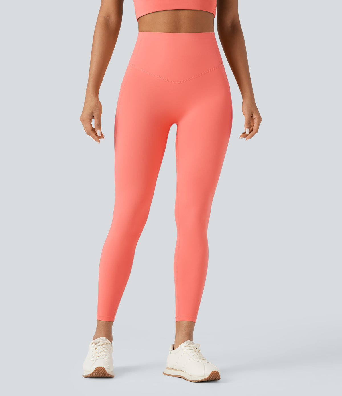 Halara UltraSculpt™ High Waisted Butt Lifting Tummy Control Pocket Shaping Workout Leggings - Fusion Coral