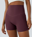 Halara UltraSculpt™ High Waisted Tummy Control Side Pocket Shaping Training Biker Shorts 5'' - Evening Red