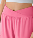 Breezeful™ High Waisted Crossover Quick Dry Resort Pants with Pockets - Pink Lemonade