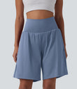 SoftlyZero™ Airy Super High Waisted 2-in-1 Cool Touch Yoga Shorts 9" with Pockets - Infinity