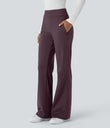 Halara Flex™ DayStretch Mid Rise Side Zipper Pocket Work Flare Pants - Dusky Evening purple