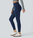 Halara Flex™ High Waisted Pocket Denim Casual Leggings - Midnight Blue Denim