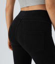 Halara Flex™ High Waisted Pocket Denim Casual Leggings - Black Denim