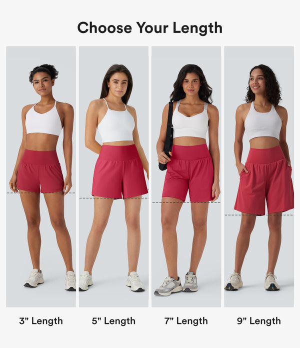 SoftlyZero™ Airy Super High Waisted 2-in-1 Cool Touch Yoga Shorts with Pockets - Winterberry