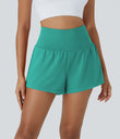 SoftlyZero™ Airy Super High Waisted 2-in-1 Cool Touch Yoga Shorts with Pockets - Waterfall