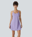 SoftlyZero™ Plush Backless Active Dress - Lavender