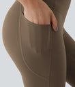 Halara UltraSculpt™ High Waisted Tummy Control Pocket Shaping Training Leggings - Thick Earthy Brown