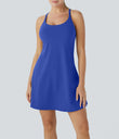 SoftlyZero™ Plush 2-in-1 Pocket Mini Active Dress DD-F Cups - Lotus Blue