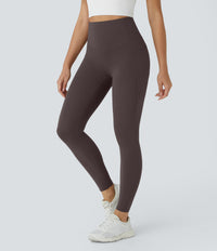 Halara UltraSculpt™ High Waisted Butt Lifting Tummy Control Pocket Shaping Workout Leggings - Hazelnut Black