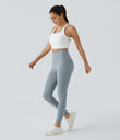 Halara UltraSculpt™ High Waisted Tummy Control Pocket Shaping Training Leggings - Blue Flower Gray