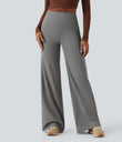DayStretch High Waisted Tummy Control Wide Leg Baggy Yoga Pants with Pockets - Silent Storm