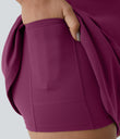 SoftlyZero™ Plush 2-in-1 Pocket Mini Active Dress DD-F Cups - Ume Purple