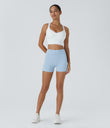 SoftlyZero™ Airy High Waisted Pocket Plain Cool Touch Yoga Shorts 3.5"-UPF50+ - Angel Falls