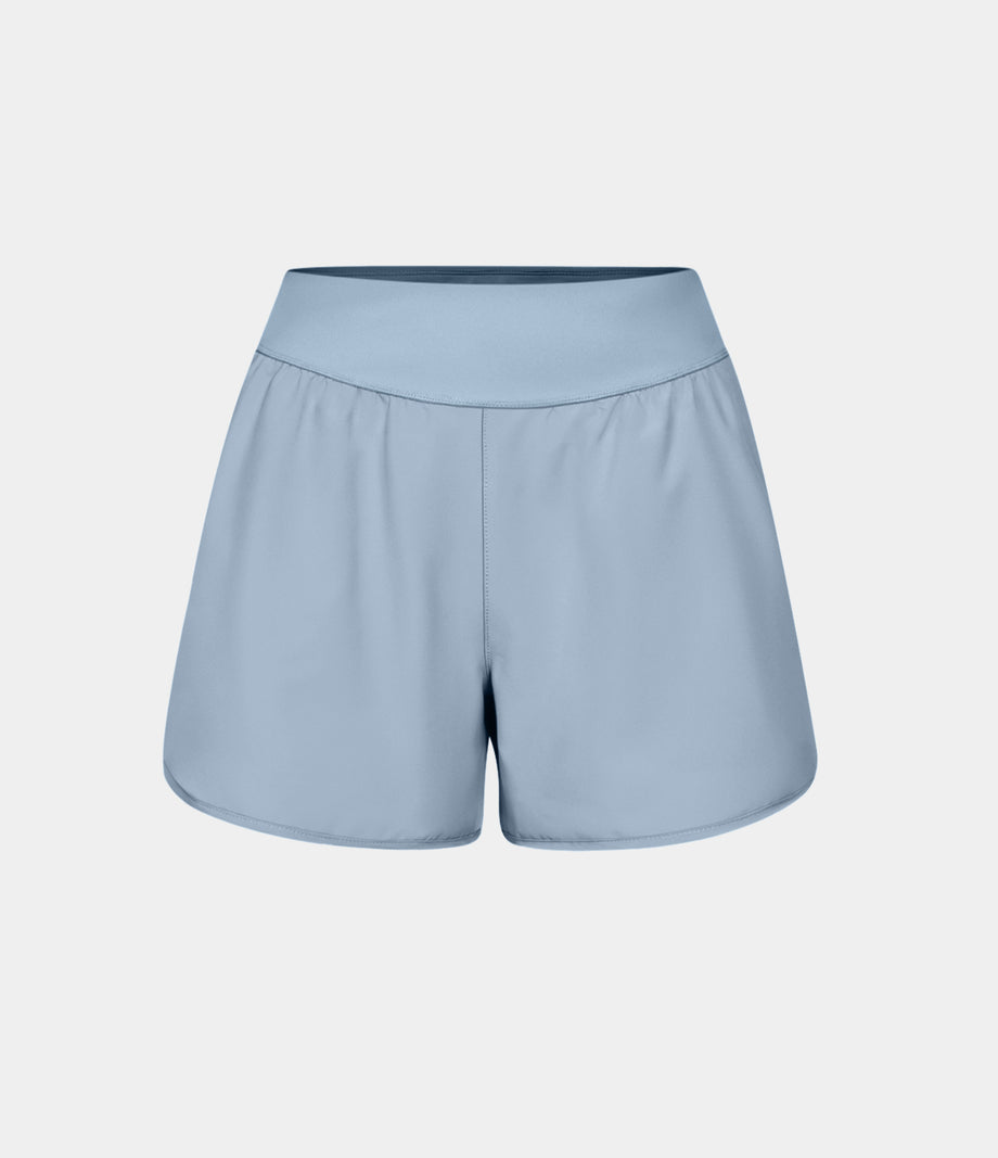 Breezeful™ High Waisted Pocket Quick Dry Casual Shorts 4" - Ballad Blue