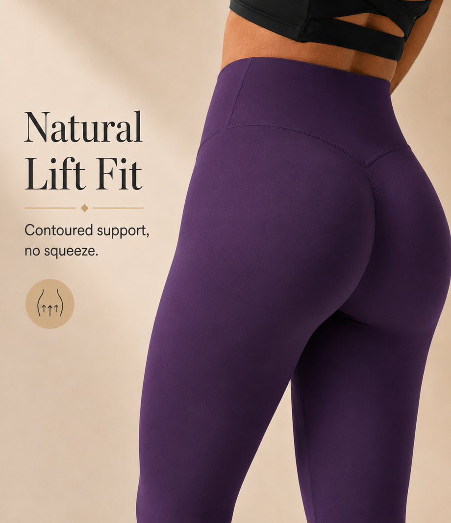 Purple - movement, no-roll fit