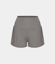 SoftlyZero™ Airy Super High Waisted 2-in-1 Cool Touch Yoga Shorts with Pockets - Steeple Gray