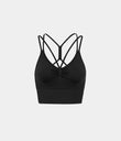 OneForm Seamless Flow Low Support Ruched Double Straps Sports Bra A-D Cups - Black