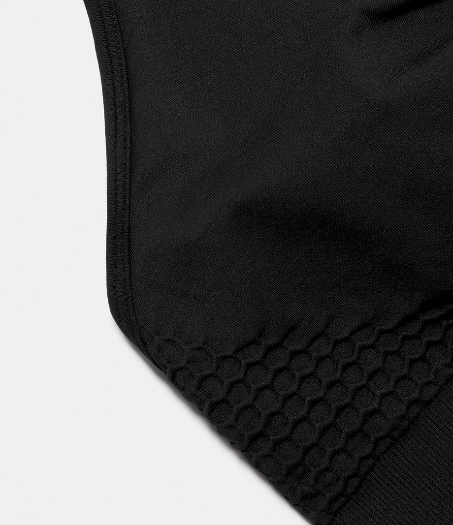 OneForm Seamless Flow Low Support Ruched Double Straps Sports Bra A-D Cups - Black