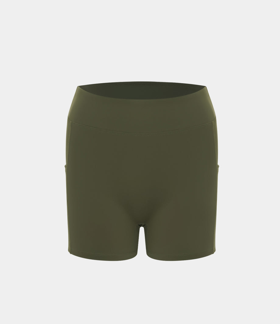 SoftlyZero™ Plush Double Straps 2-Piece Pocket Slip Dance Active Dress A-D Cups - Grass Grey Green